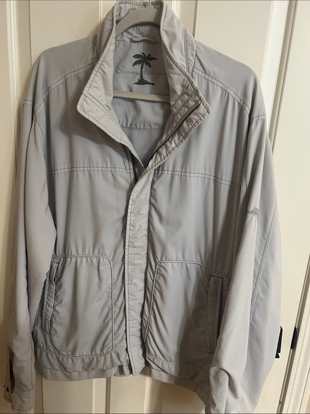 Tommy Bahama Light Gray Men's Lightweight Shirt Jacket